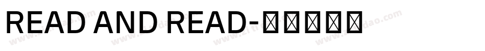 READ AND READ字体转换